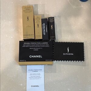 YSL, MAC, Chanel, and Sephora Makeup Set boxes